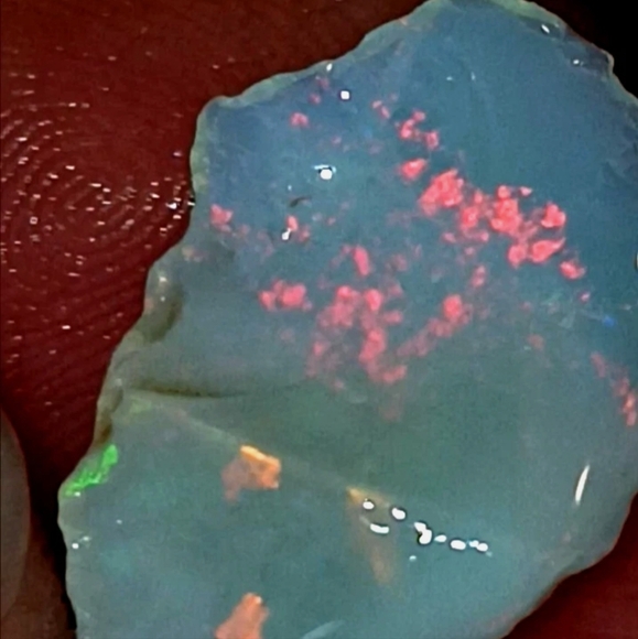 Australian Opal Rough 6.9 Carat Mintabie Red Flash Colorful - Picture 11 of 15